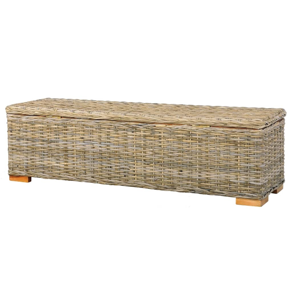 Storage Box 120 cm Kubu Rattan and Solid Mango Wood